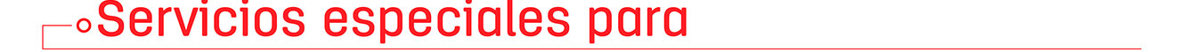 Servicios especiales para Servicios especiales para